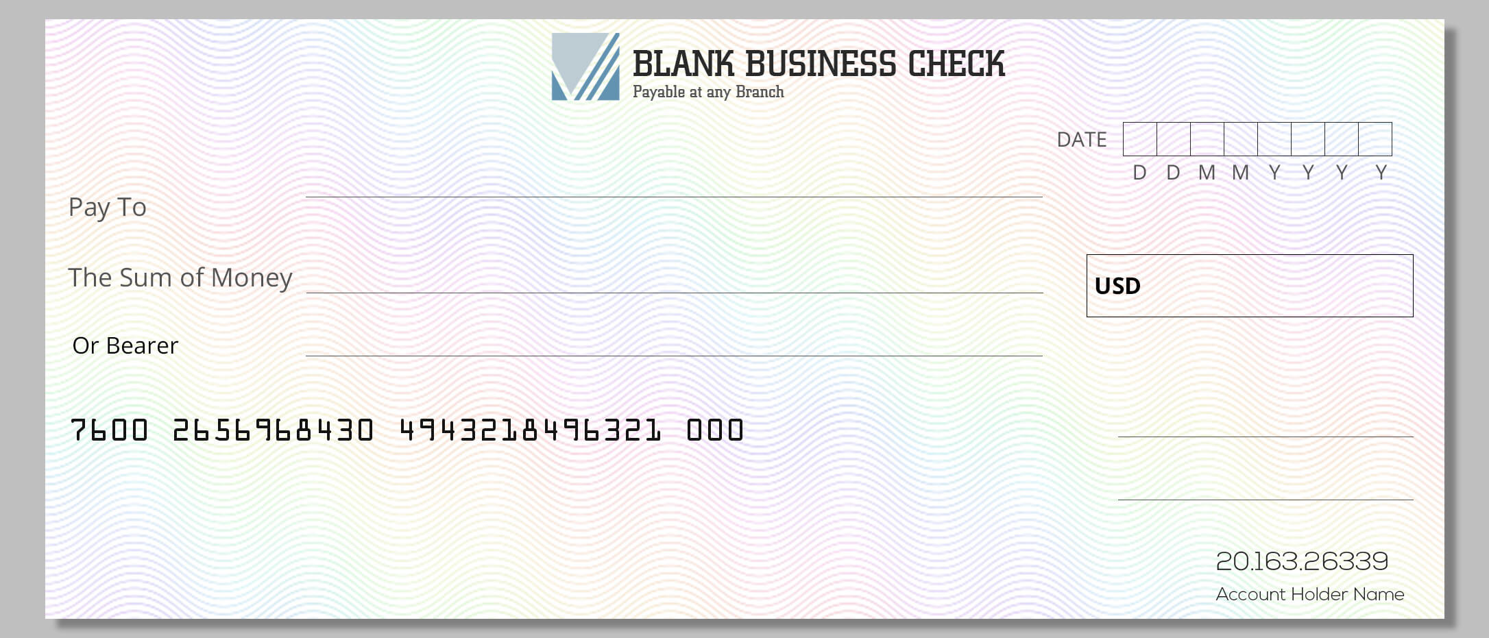 10 Printable Blank Business Check In Psd Photoshop Room Surf
