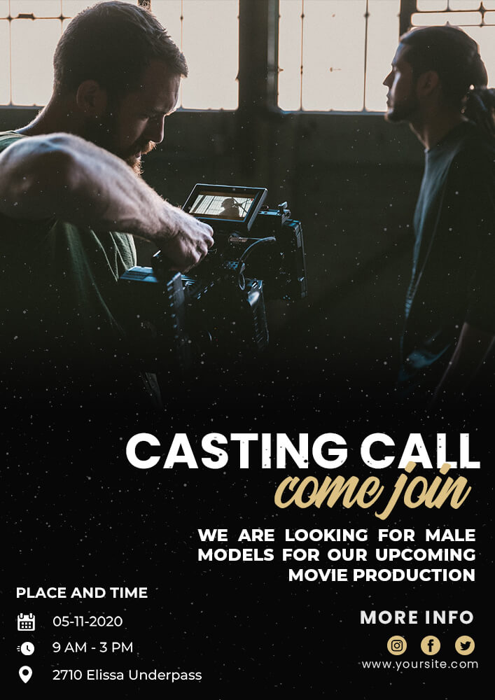 10+ Printable Casting Call psd template free room