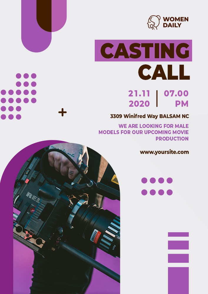 10+ Printable Casting Call psd template free room