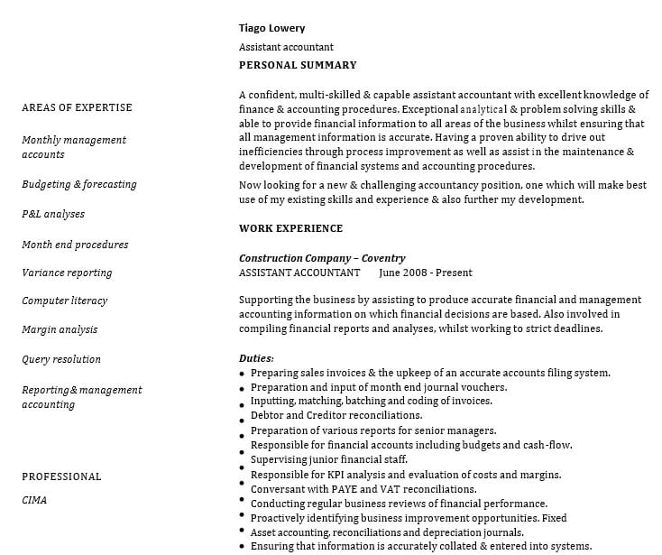 Accountant Resume Sample PDF