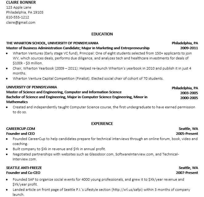 Computer Science Student Resume