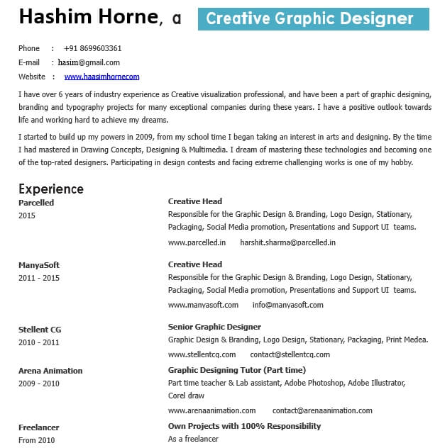 Creative Resume