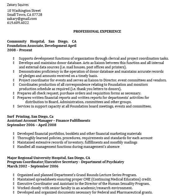 Free Download Administrative Assistant Sample Resume PDF