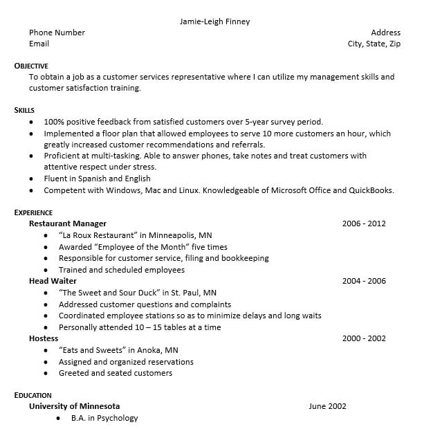 career change resume
