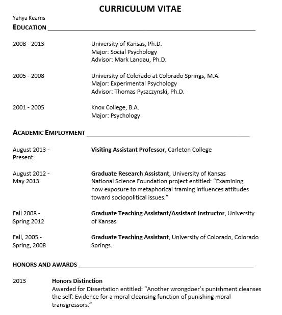 Psychology Research Assistant Resume
