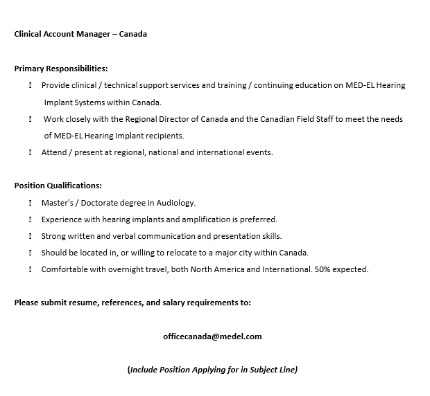 Clinical Account Manager Resume Template