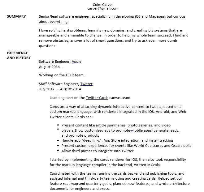 Experienced Android Developer Resume