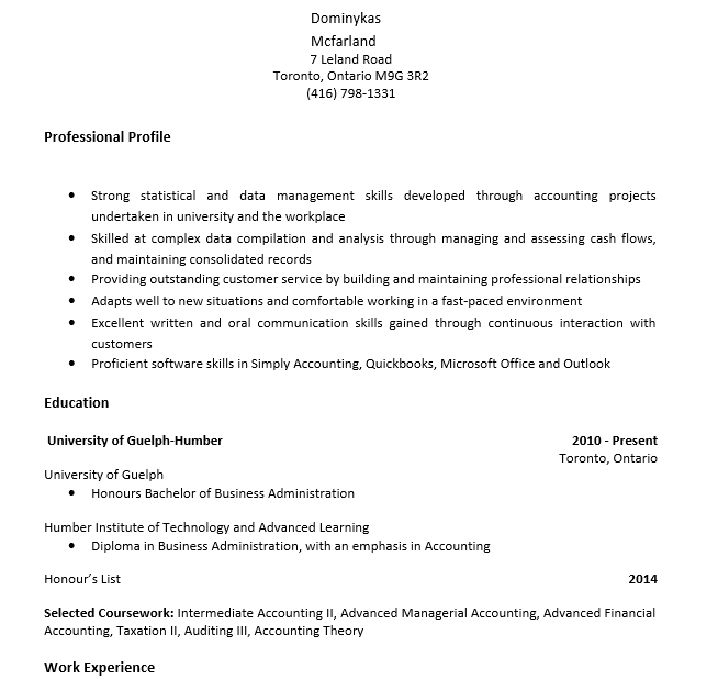 International Business Resume in PDF