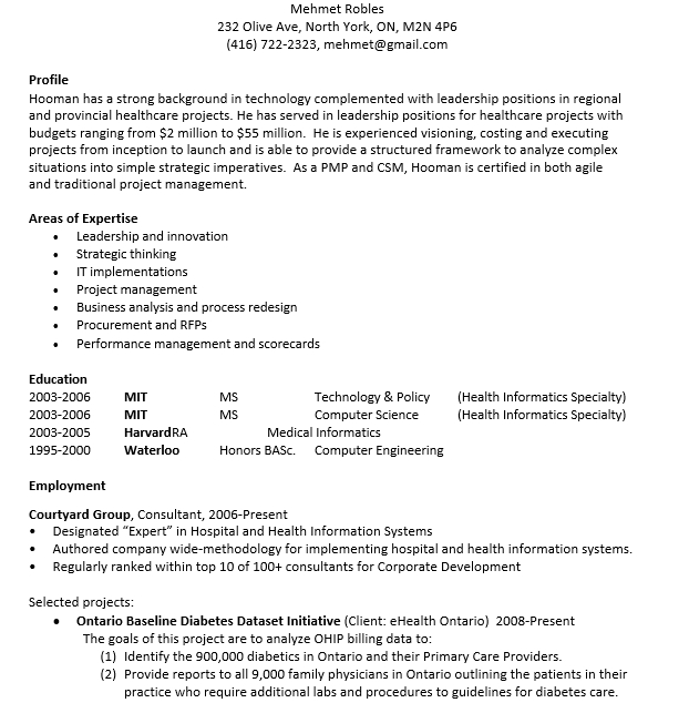 Project Superintendent Resume