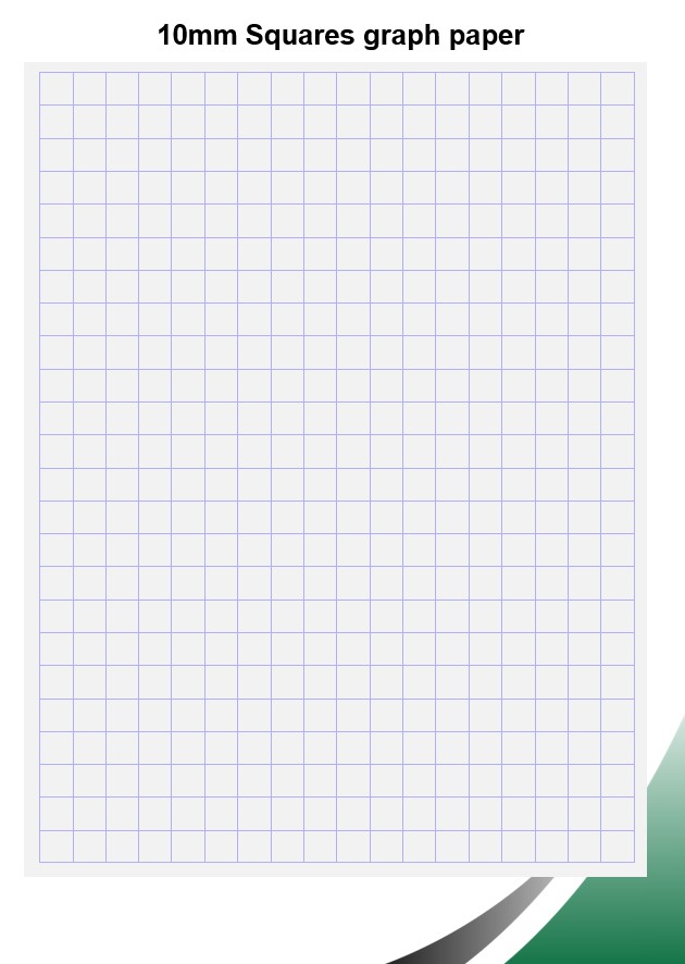 10mm Squares graph paper