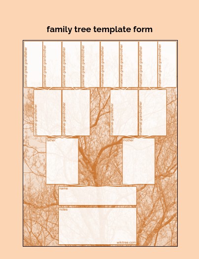 family tree template form
