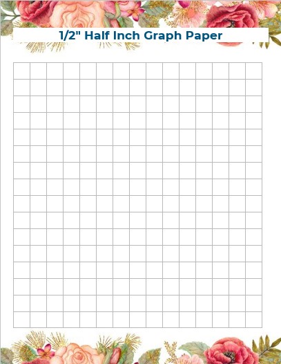 floral Inch Graph Paper