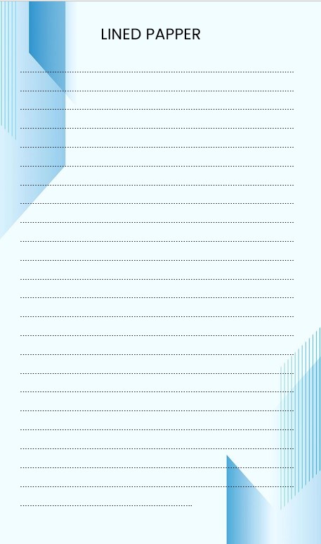 Blank lined paper template