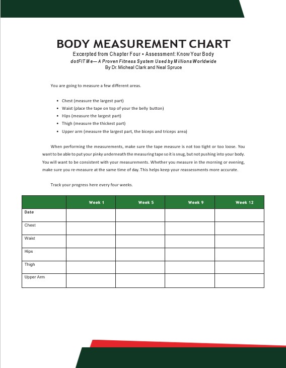 Body Measurement Chart Template