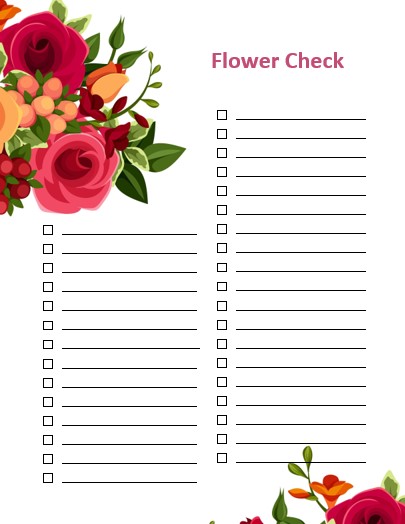Flower Check List