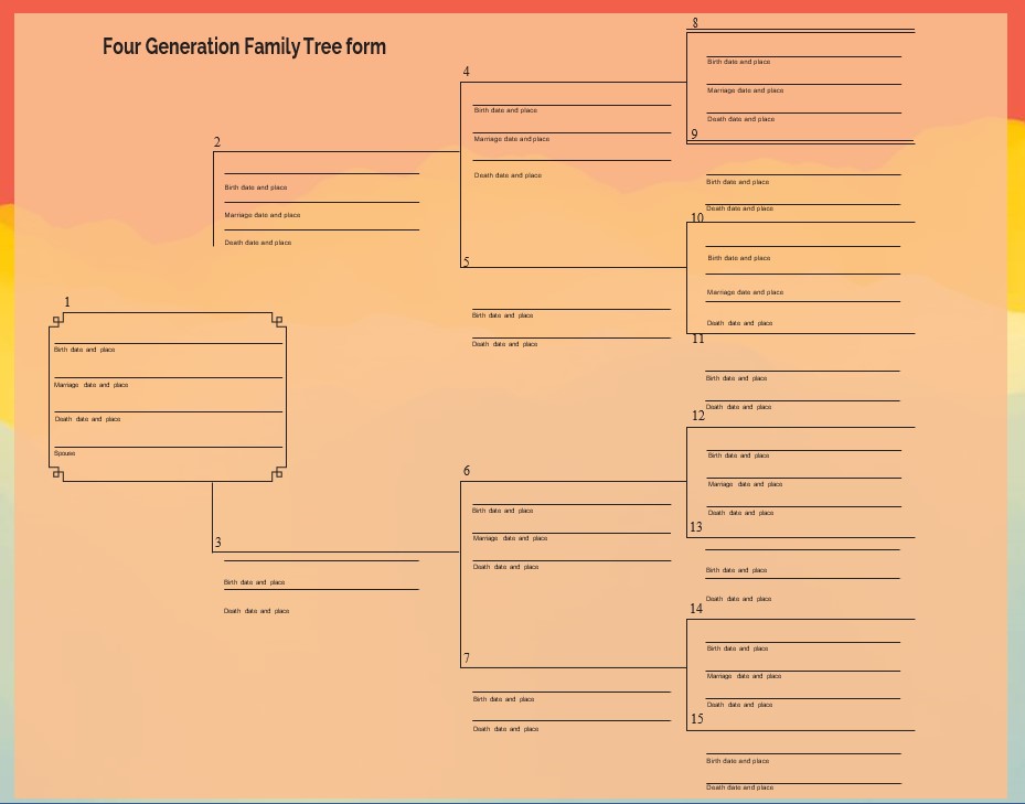 Four Generation Family Tree form