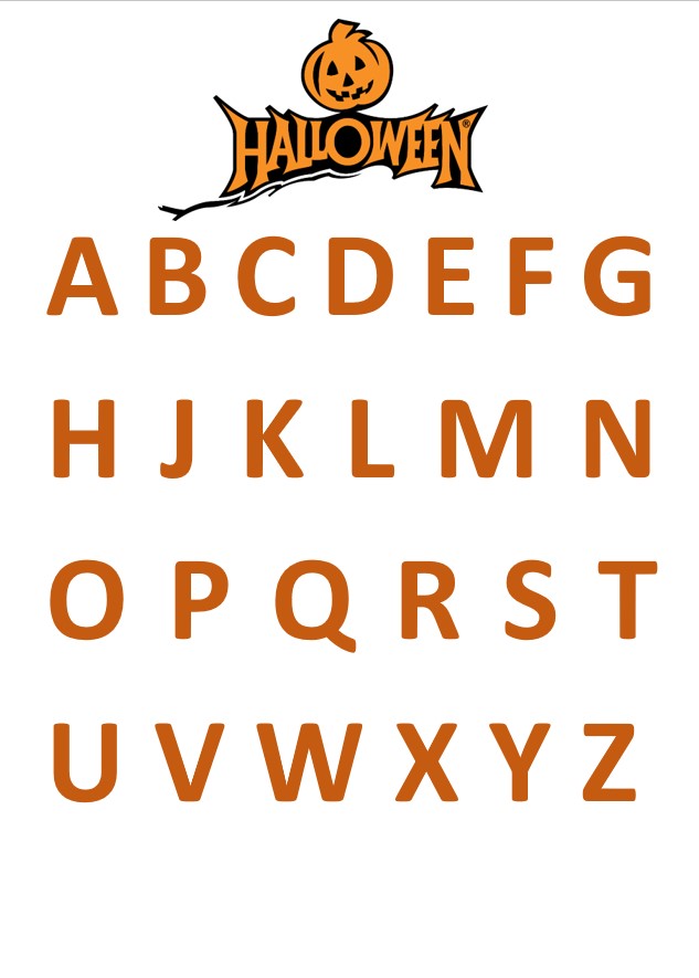 Halloween cut out letter