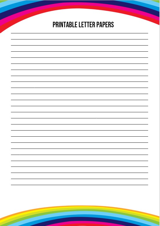 Kids letter papers Template