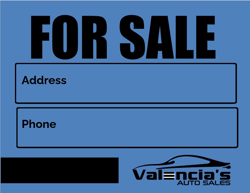 Simple Car for sale sign