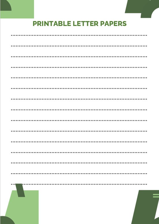 Simple letter papers Printable