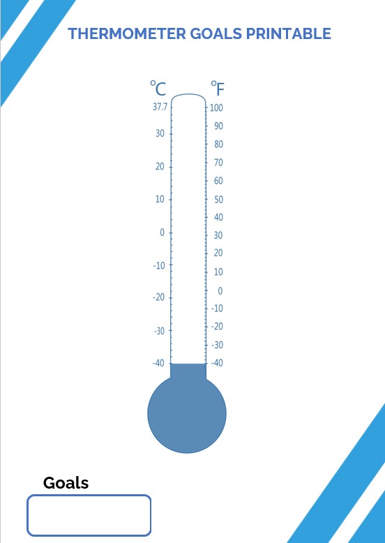 Thermometer Goals Printable