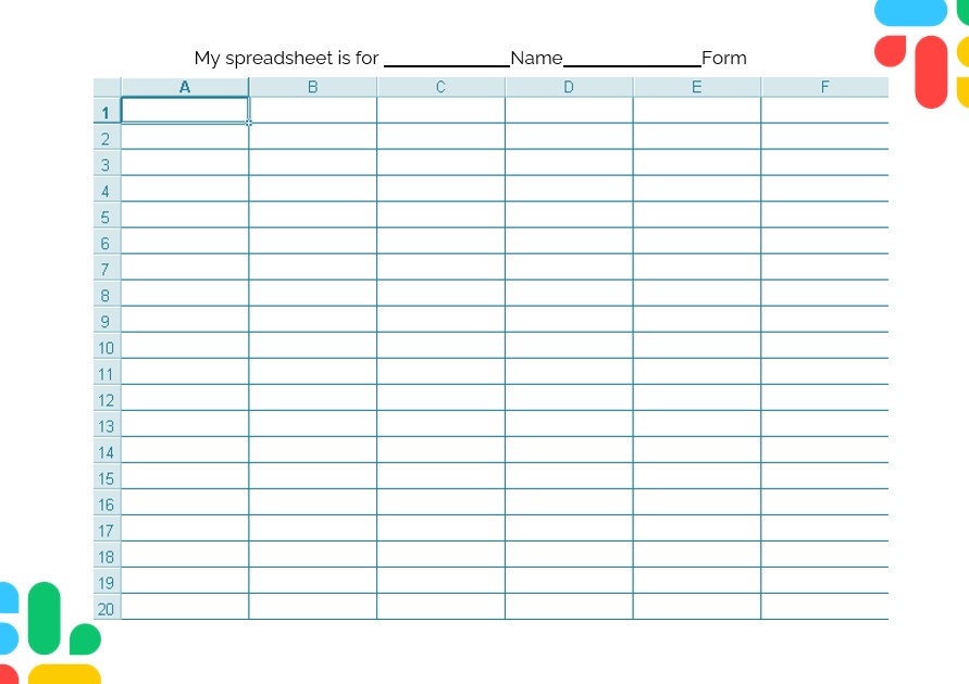 blank spreadsheet design form