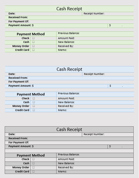 cash payment receipt template 1