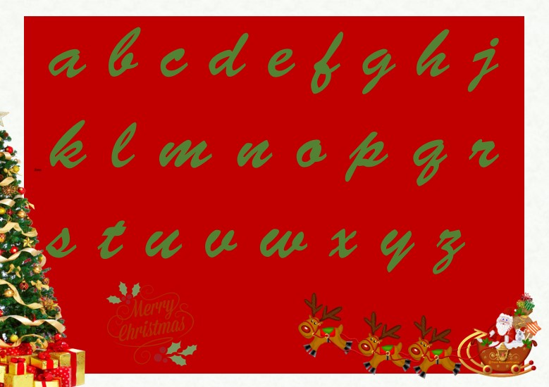 christmast cut out letter