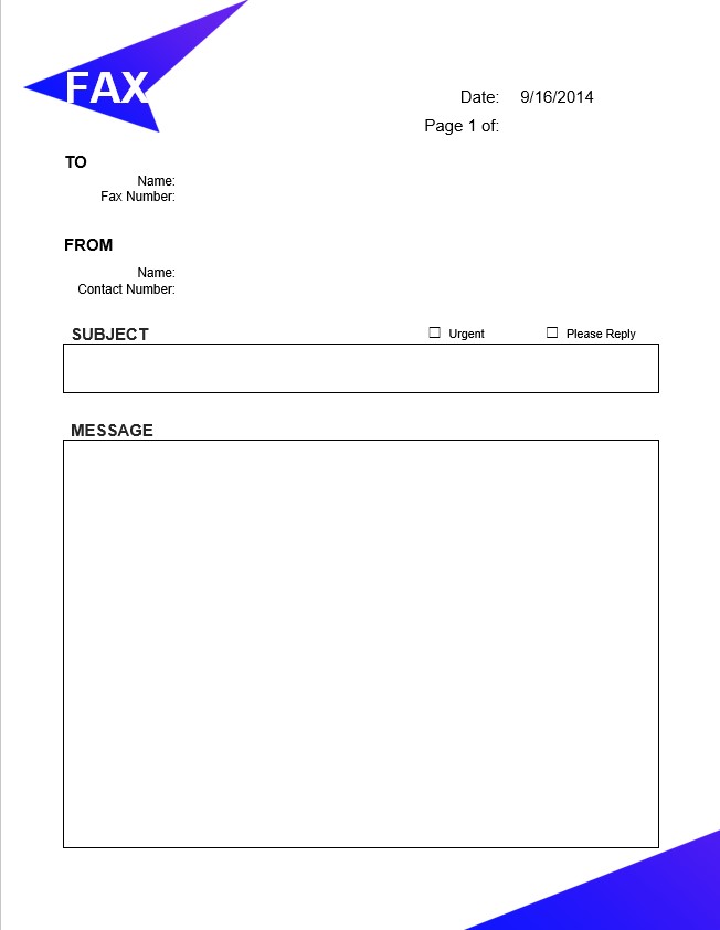 fax cover letter sheet basic