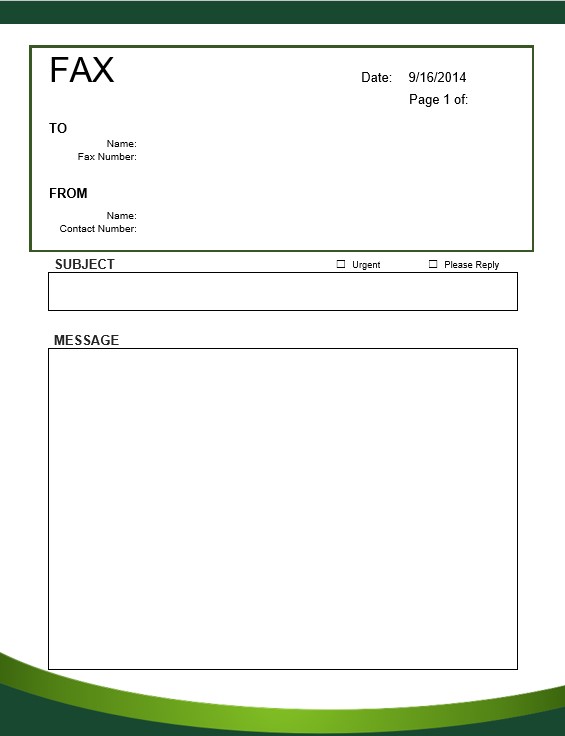 fax cover sheet basic
