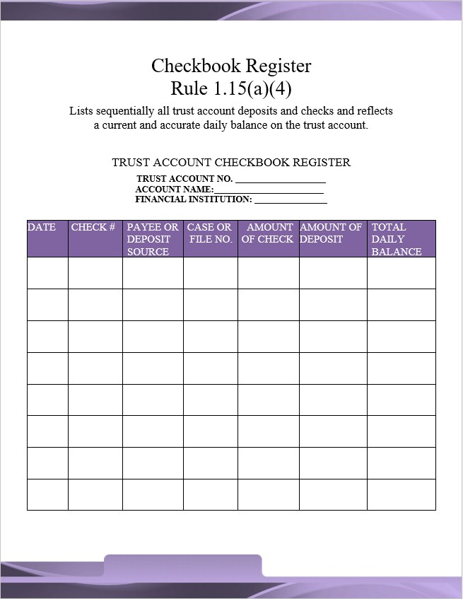 free printable check register with running balance