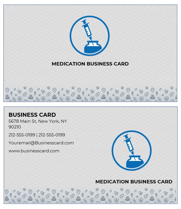 printable medication business cards templates