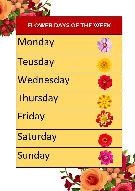 Flower days of the week