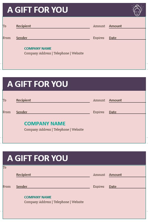 spa gift certificate template