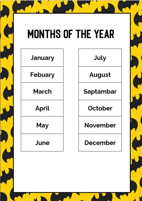 batman months of the year