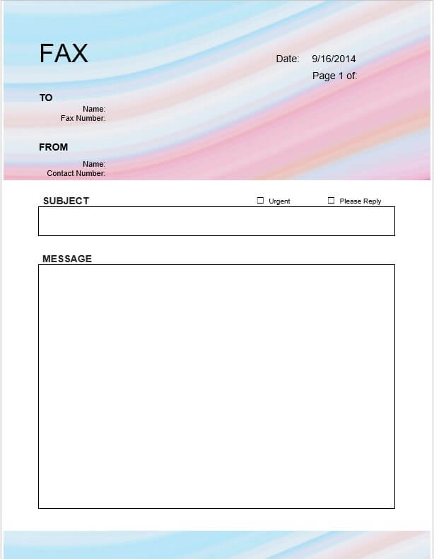 fax cover sheet basic