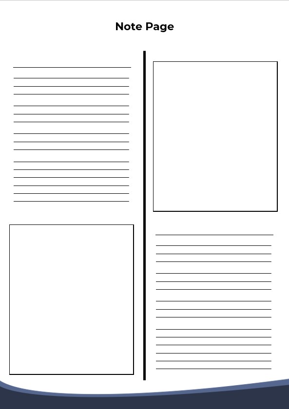 printable Dual note pages