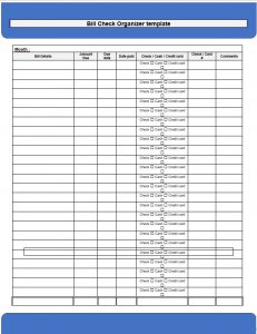 Free Printable Monthly Bill Organizer | room surf.com