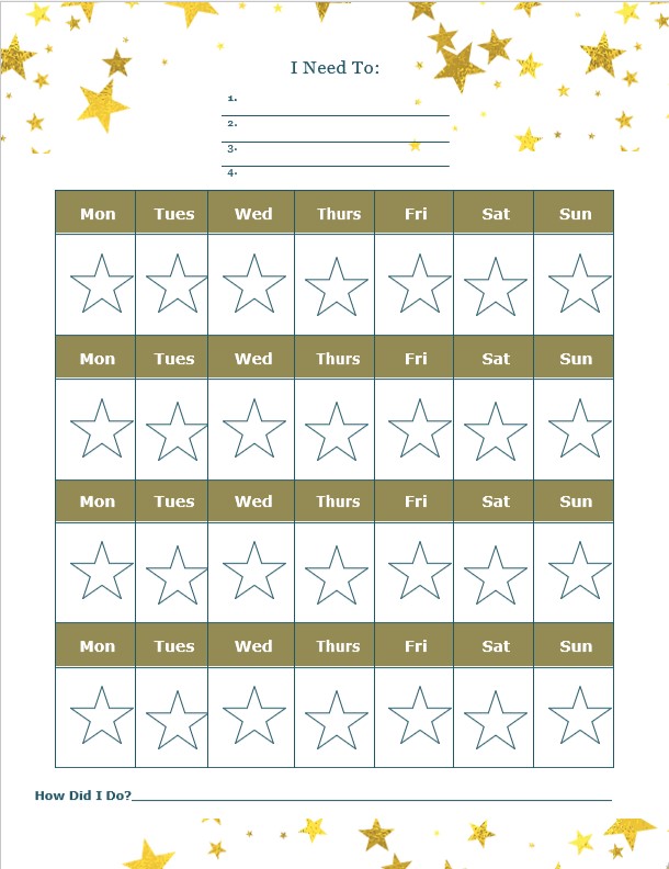 monthly star chart