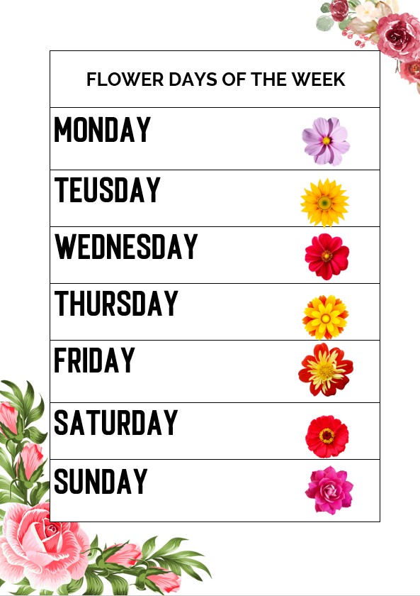 Flower days of the week