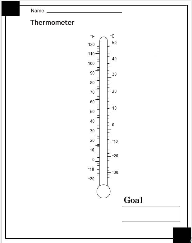 blank thermometer template