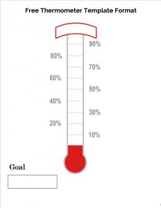 Printable Thermometer Goal Chart | room surf.com