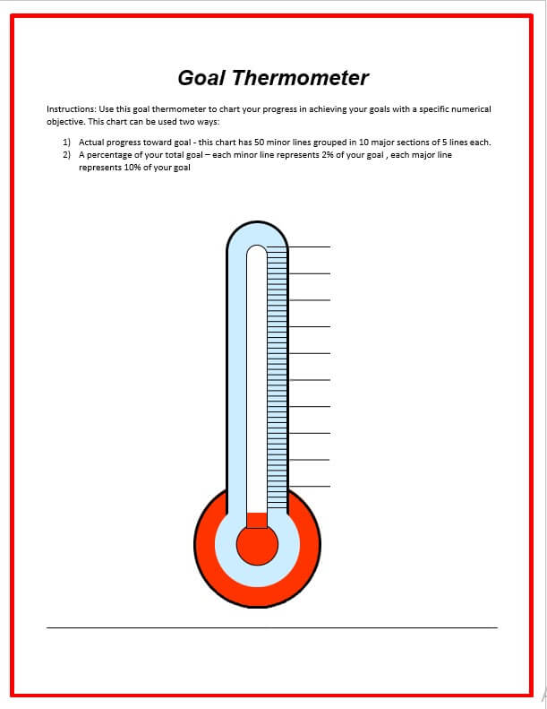 goal thermometer template