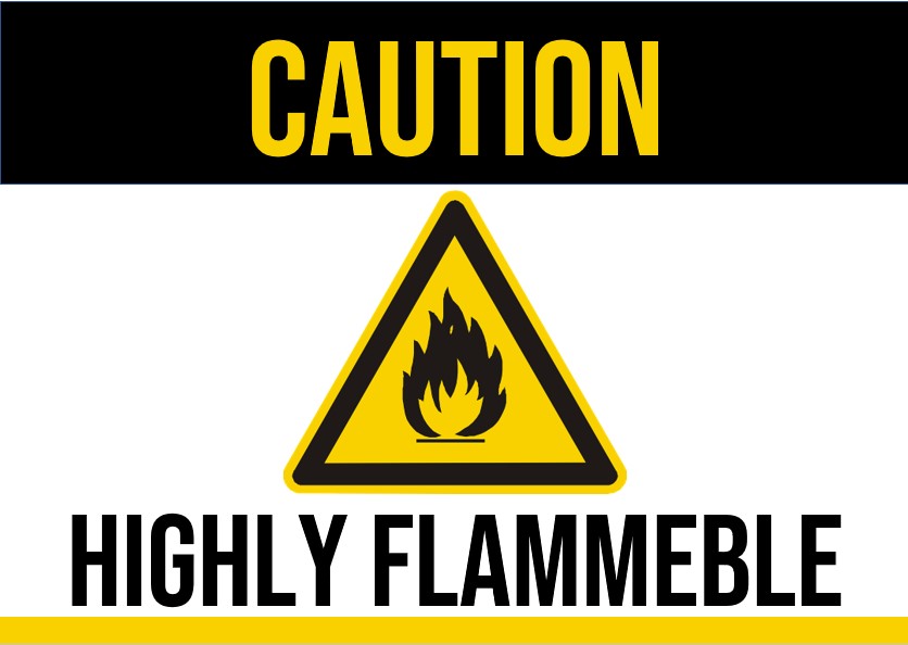 highly flammable signs