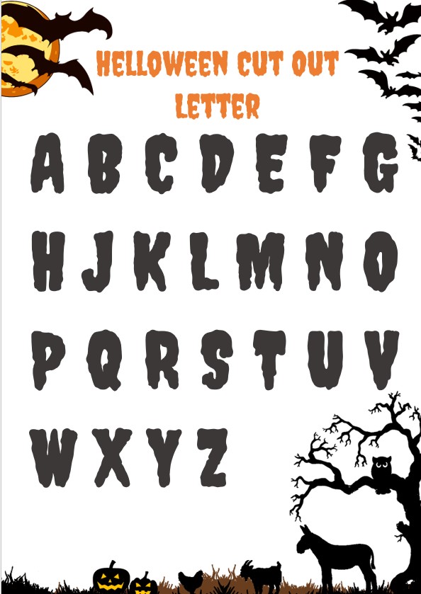 Helloween cut out letter