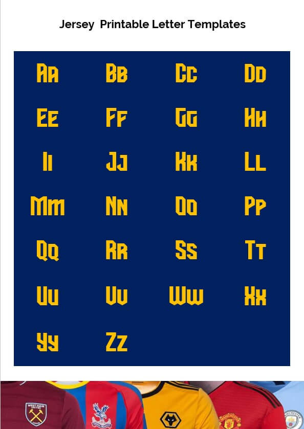 Jersey Printable Letter Templates