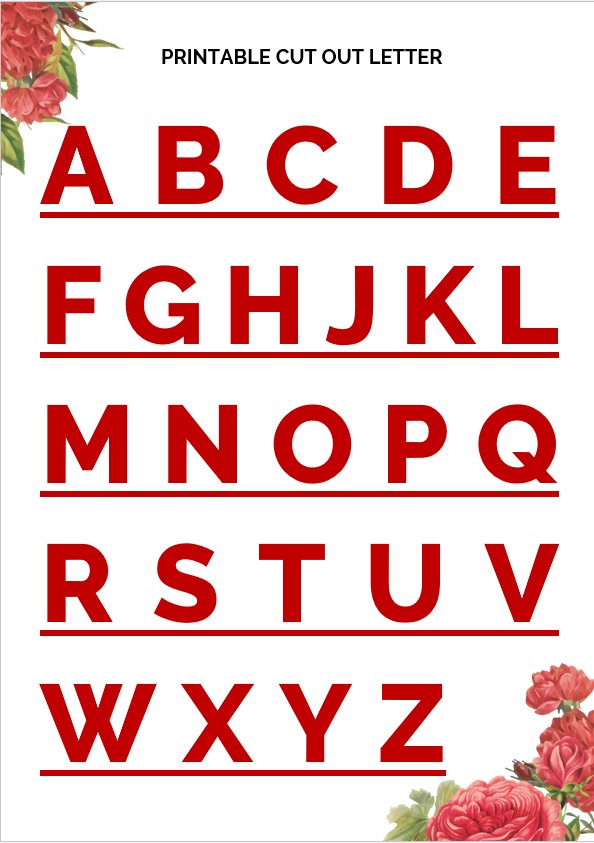 cut out letter template