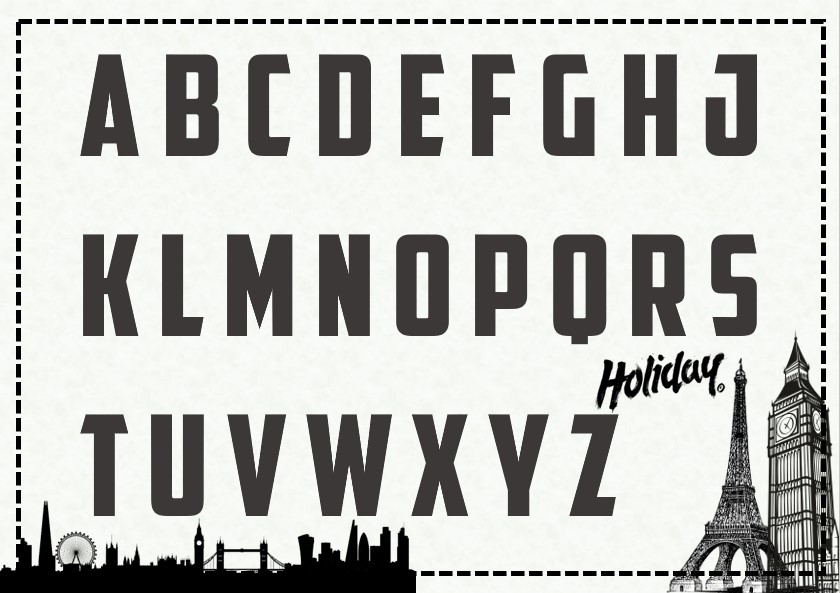 holiday cut out letter