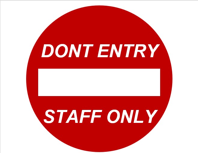 Employees Only Sign In Example