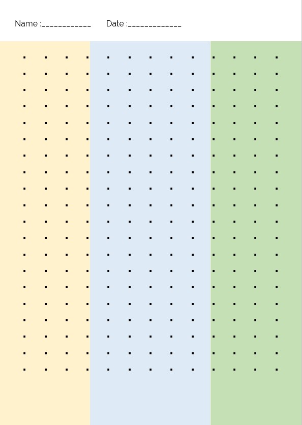colored dot grid paper
